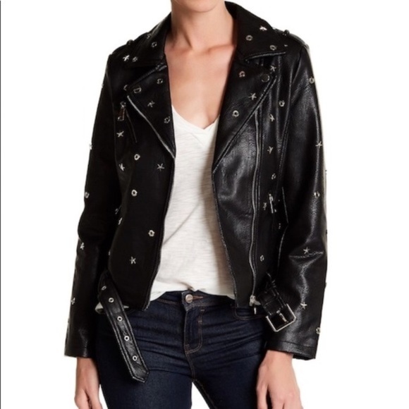 vigoss studded moto jacket